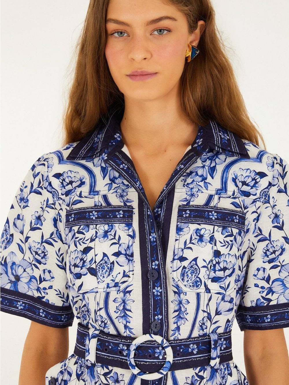NWT - FARM Rio Off-White Porcelain Garden Mini Dress - current style - Picture 7 of 8